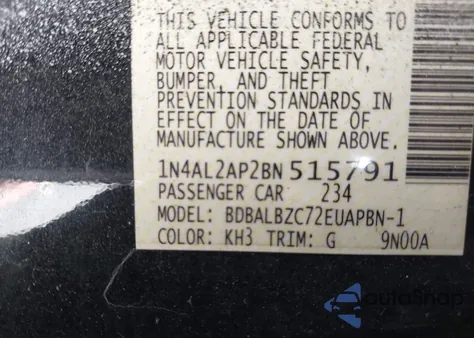 2011 Nissan Altima 2.5 S z USA, uszkodzony, nr VIN 1N4AL2AP2BN515791